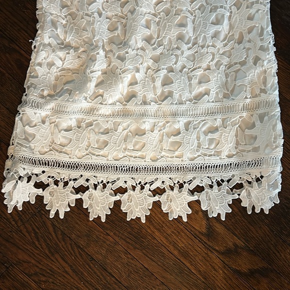 Francesca's White Lace Dress, Size M - Picture 5 of 5